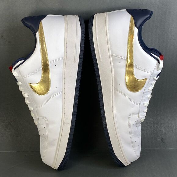 Nike Air Force 1 Low 07 Gold Obsidian Men’s sneaker shoe size 15 - Picture 7 of 11